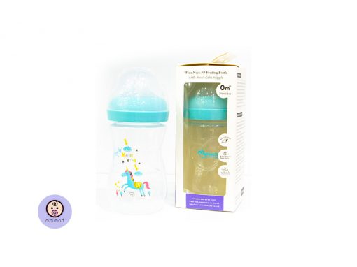 شیشه شیر کودک برند Momeasy رنگ آبی